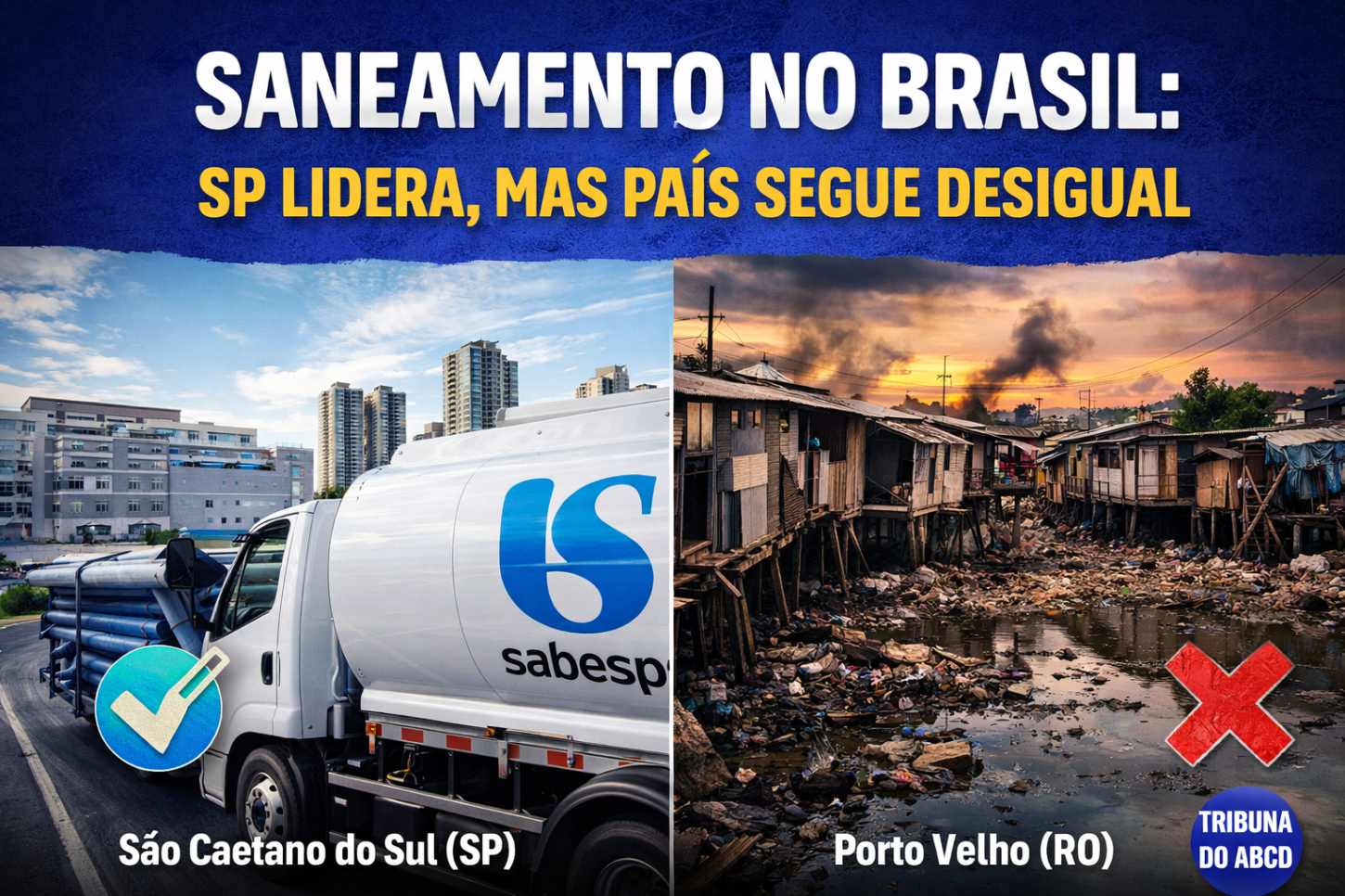 Brasil avança no saneamento em 2026, com liderança paulista e destaque para cidades do ABC