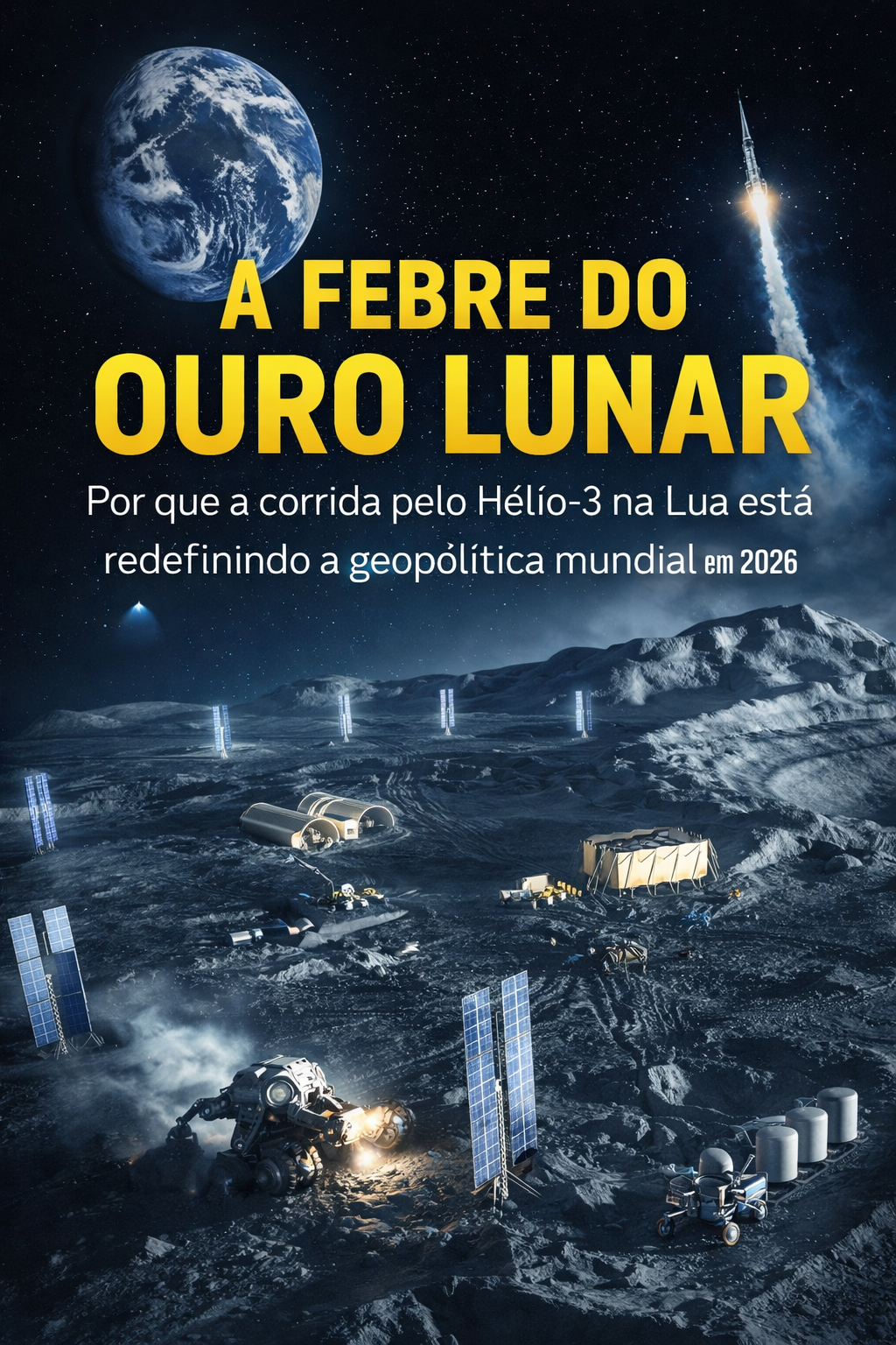 A Nova Febre do Ouro Lunar: Como o Hélio-3 Está Redefinindo a Geopolítica Global em 2026