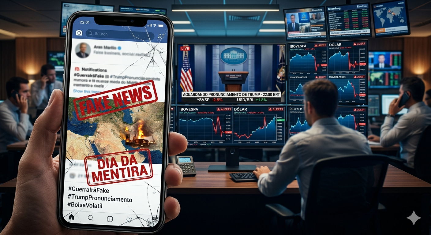Dia da Mentira em Tempos de Guerra: Fake News Desestabilizam Bolsas e Ligam Alerta de Segurança Global