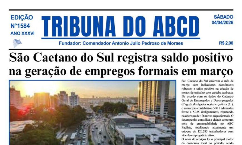 Saiu a  Edição 1584 da Tribuna do ABCD