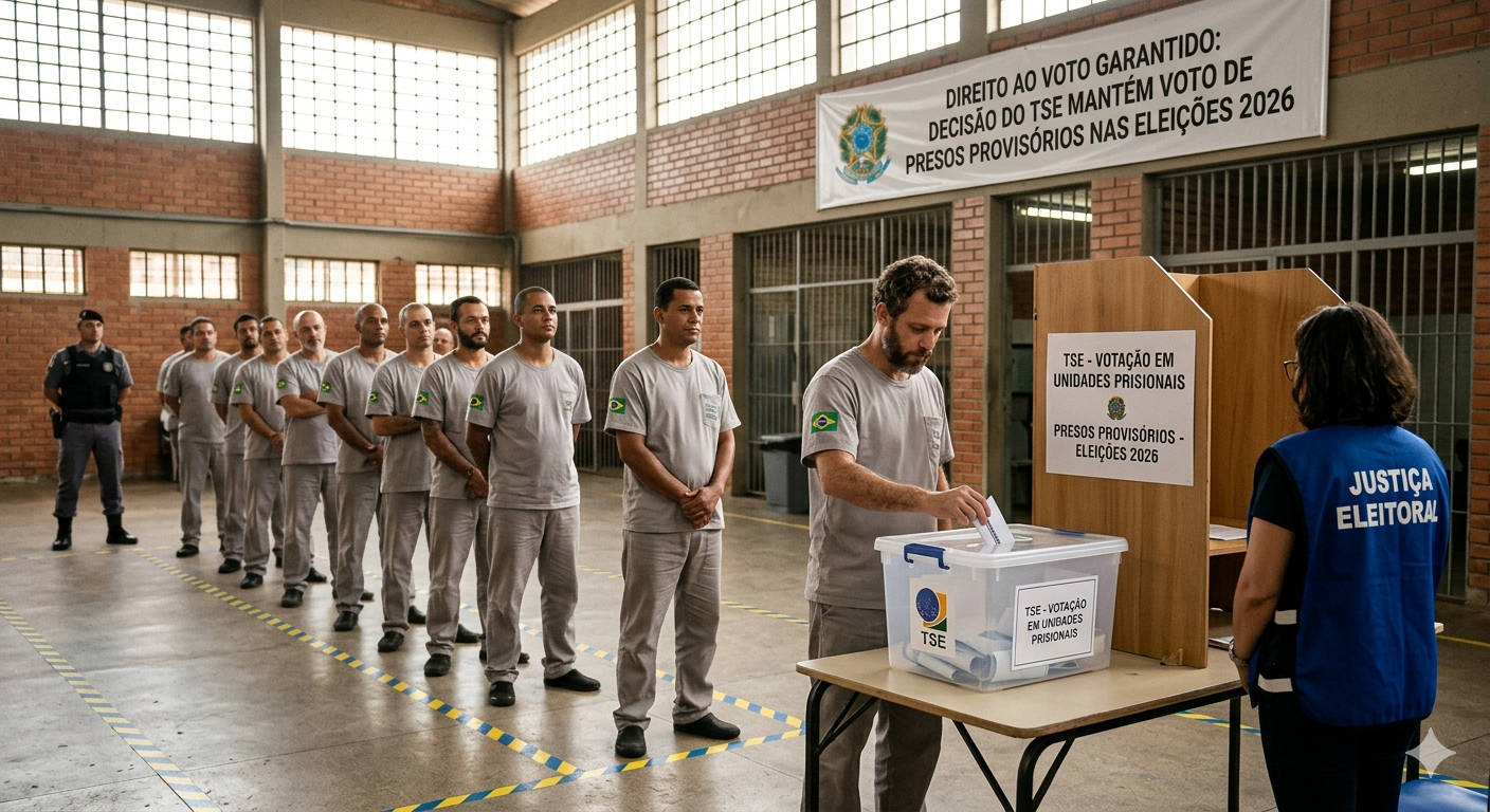 TSE Garante Voto de Presos Provisórios em 2026 e Barra Aplicação Imediata da Lei Antifacção