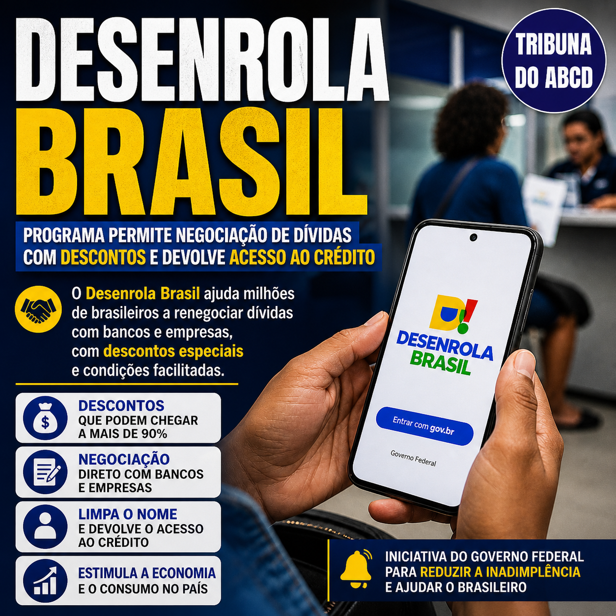 Desenrola Brasil: programa de renegociação de dívidas busca aliviar inadimplência no país
