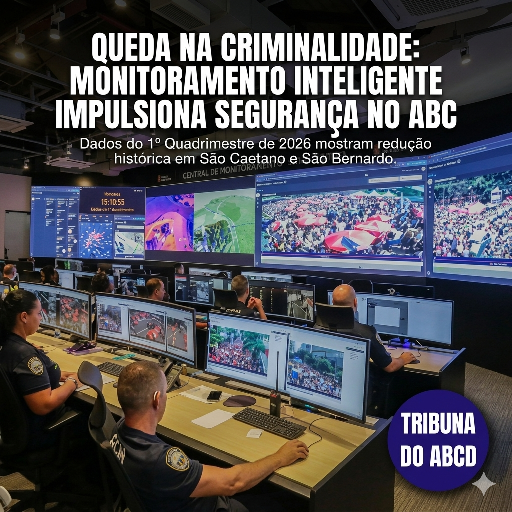 GRANDE ABC REGISTRA QUEDA HISTÓRICA NA CRIMINALIDADE NO 1º QUADRIMESTRE DE 2026