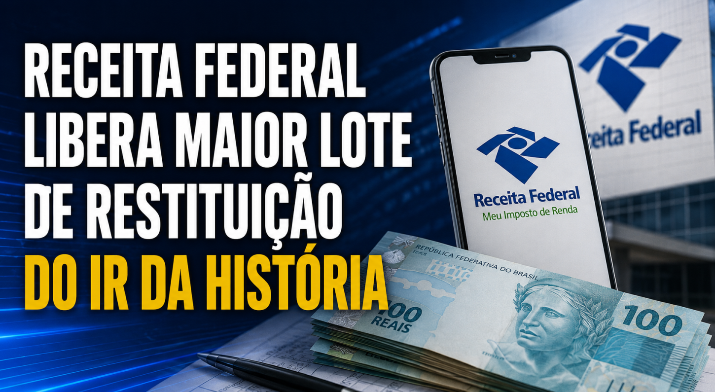 Receita Federal libera maior lote de restituição do IR da história: R$ 16 bilhões serão pagos em maio