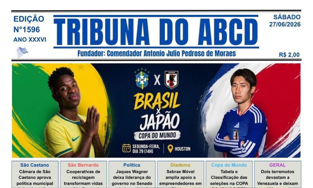 Já está no ar a Edição 1596 do Tribuna do ABCD!