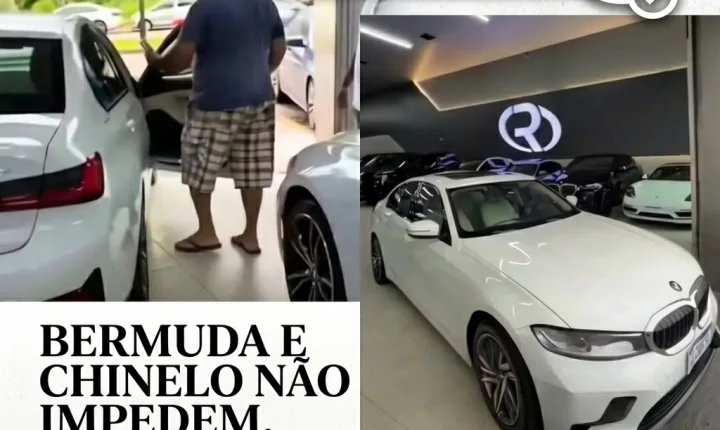 Homem de chinelo compra duas BMWs à vista para os filhos em Anápolis