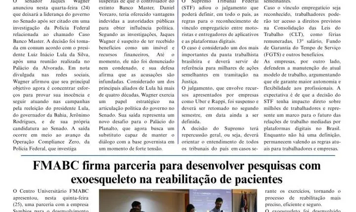 Já está no ar a Edição 1596 do Tribuna do ABCD!