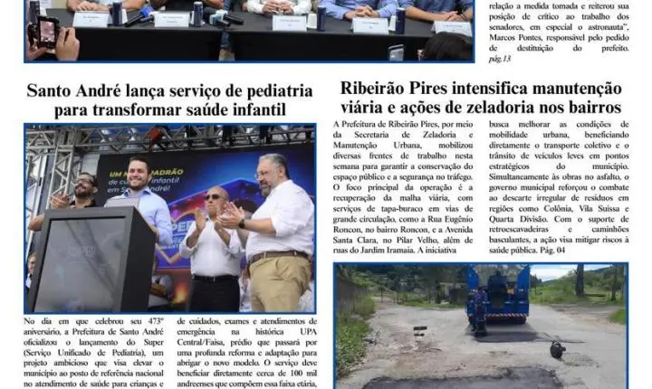 Saiu a Edição 1585 do Jornal Tribuna do ABCD