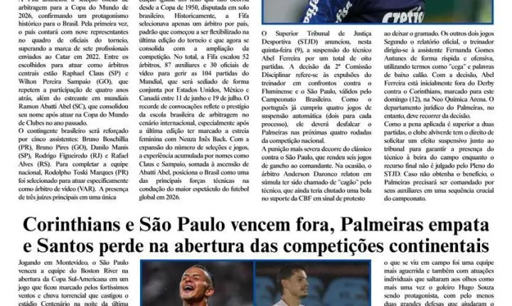 Saiu a Edição 1585 do Jornal Tribuna do ABCD