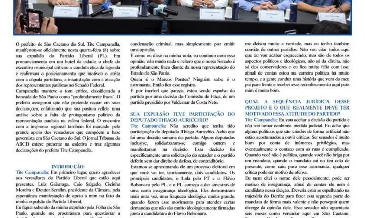 Saiu a Edição 1585 do Jornal Tribuna do ABCD