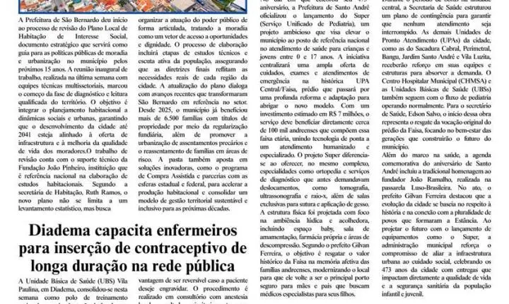 Saiu a Edição 1585 do Jornal Tribuna do ABCD