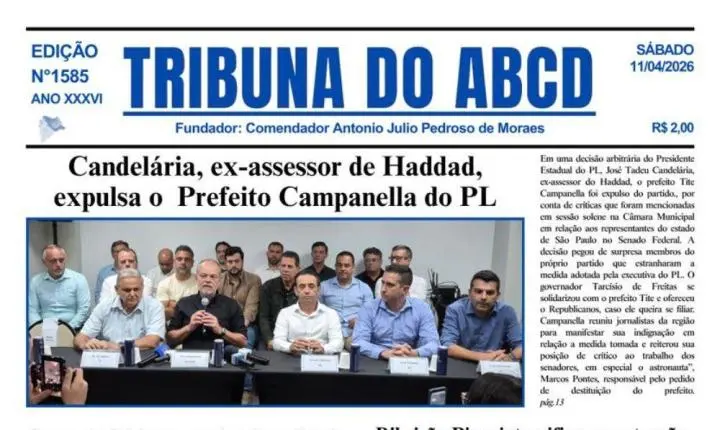 Saiu a Edição 1585 do Jornal Tribuna do ABCD