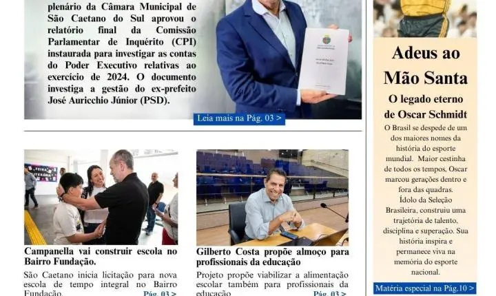 Saiu a Edição 1586 do Jornal Tribuna do ABCD