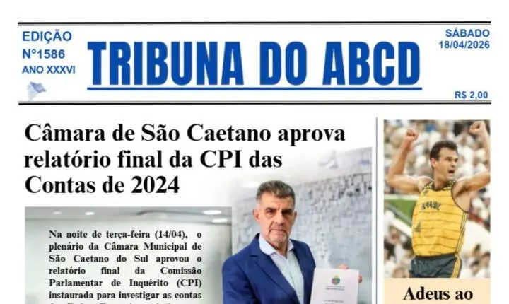 Saiu a Edição 1586 do Jornal Tribuna do ABCD