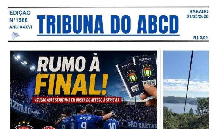 Saiu a Edição 1588 do Jornal Tribuna do ABCD