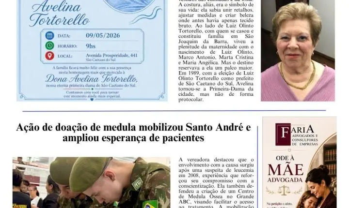 Saiu a Edição 1589 do Jornal Tribuna do ABCD