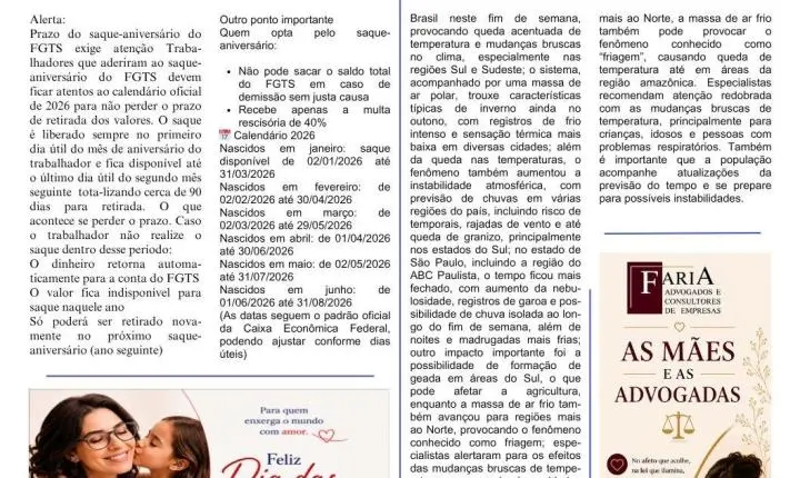 Saiu a Edição 1589 do Jornal Tribuna do ABCD